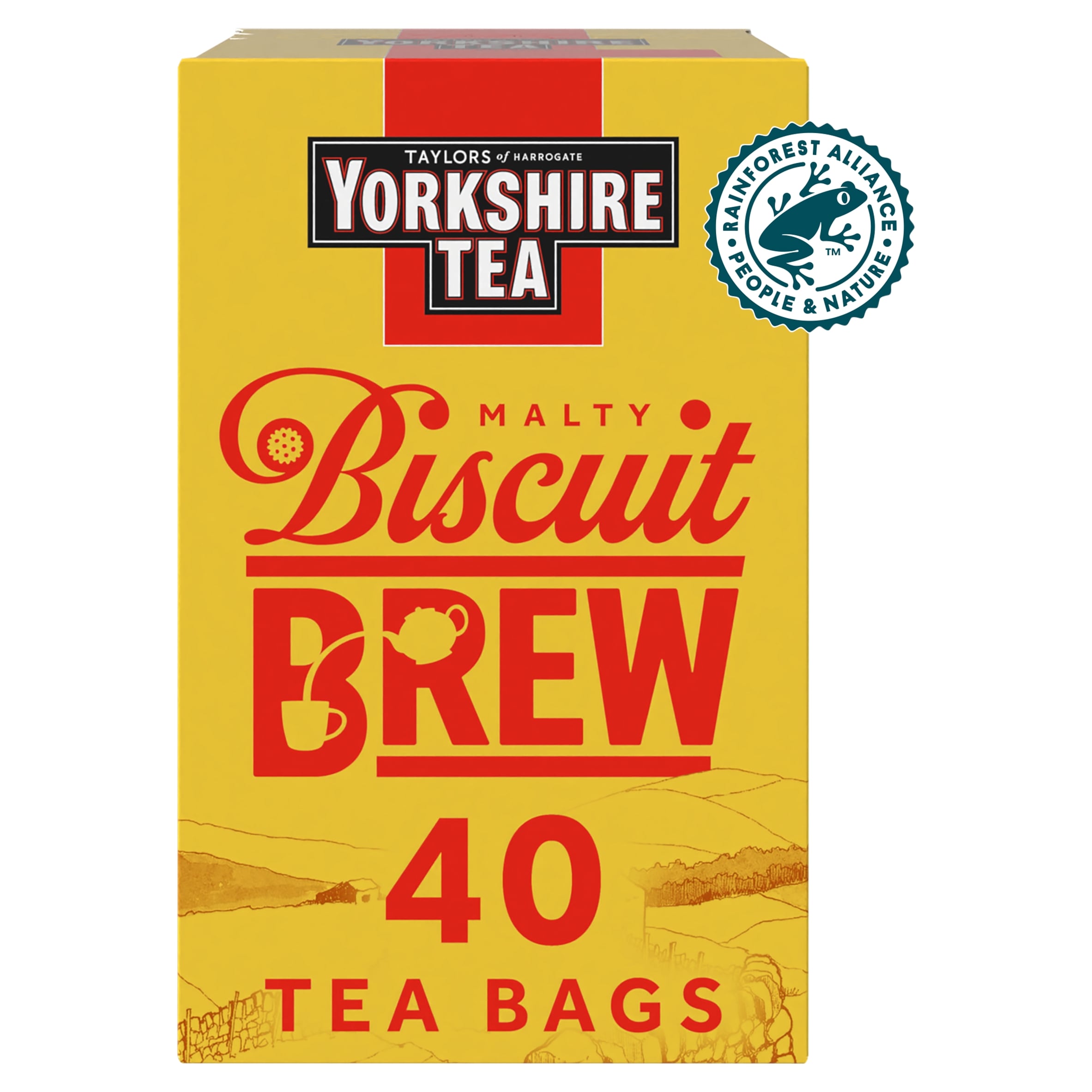 Yorkshire Tea Malty Biscuit Brew 40 Tea Bags 112 g