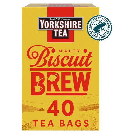 Yorkshire Tea Malty Biscuit Brew 40 Tea Bags 112 g