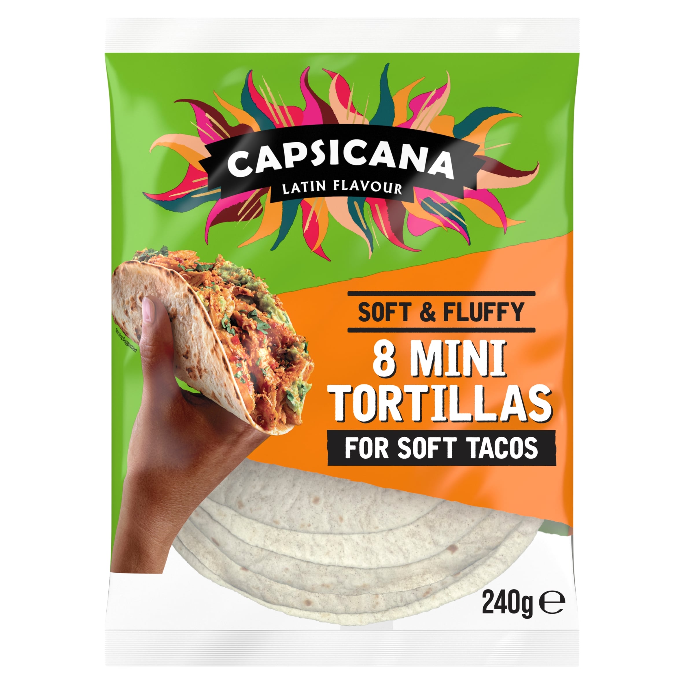 Capsicana Mini Tortillas Wheat Flour Wraps 240 g