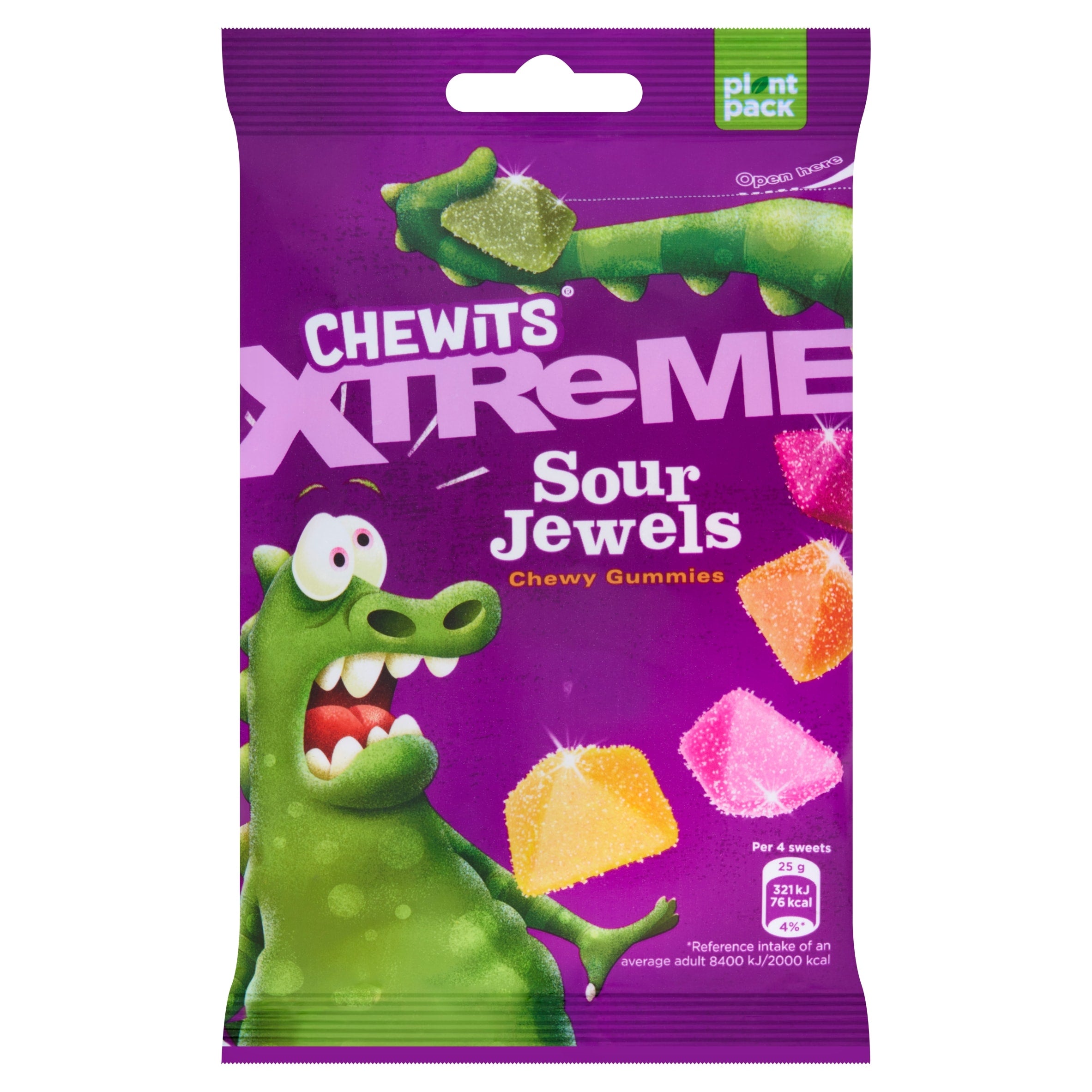 Chewits Xtreme Sour Jewels Chewy Gummies 125 g
