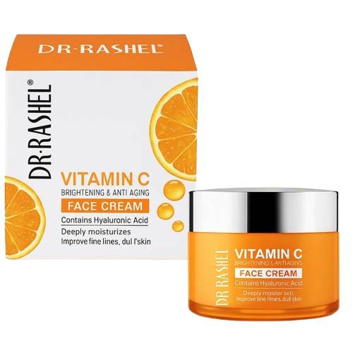 Dr Rashel Vitamin C Brightening & Anti-Aging Face Cream Contains Hyaluronic Acid 50 g