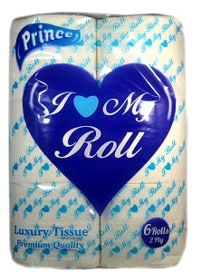 Banrut Rolls Prince Luxury Toilet Tissue 2 Ply 6 Rolls