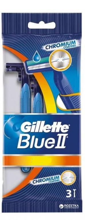 Gillette Blue II Disposable Razor x3