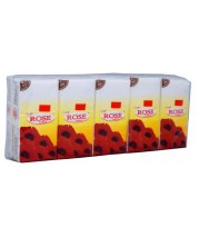 Boulos Rose Carla Pocket Handkerchief 3 Ply 10 Packs