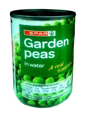 Spar Garden Peas In Water 300 g