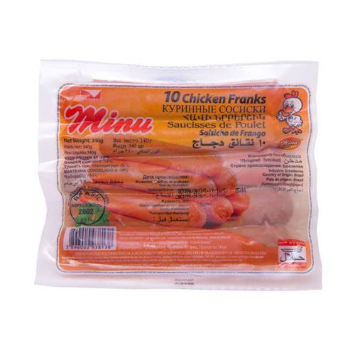 Minu Chicken Franks 340 g x10