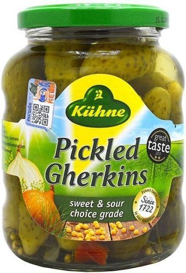 Kiihne Pickled Gherkins Sweet & Sour 330 g