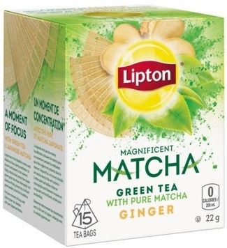 Lipton Matcha Green Tea With Pure Matcha Ginger 22.4 g x15