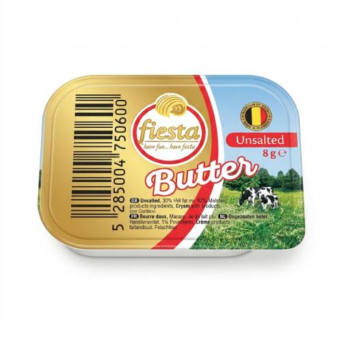 Fiesta Portion Butter Unsalted 8 g x10