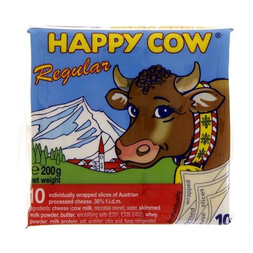 Happy Cow Processed Regular Cheese 200 g 10 Slices