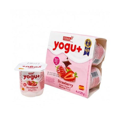 Yogu+ Yoghurt Strawberry 125 g x4