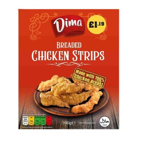 Dima Breaded Chicken Strips 190 g