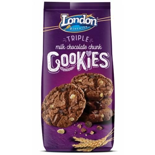 London Biscuits Triple Milk Chocolate Chunk Cookies 160 g