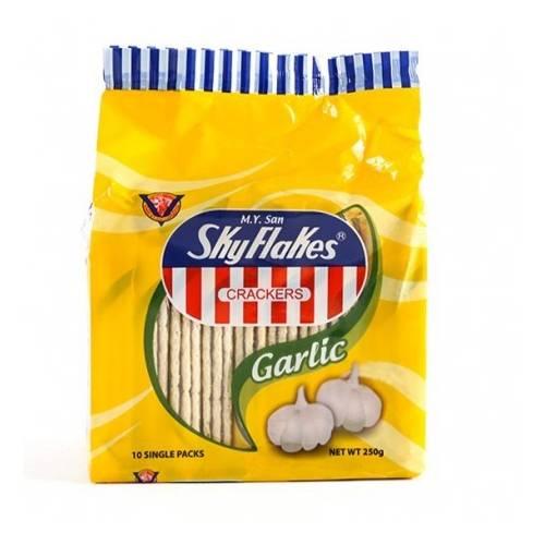 M.Y.San Sky Flakes Crackers Garlic Flavour 250 g
