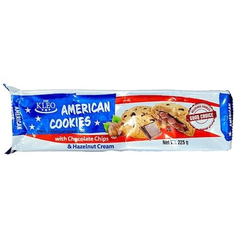Star Kleo American Cookies With Chocolate Chips & Hazelnut Cream 225 g