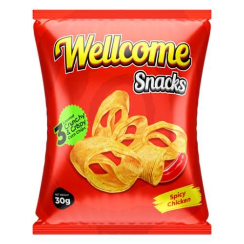 Wellcome Corn Chips Spicy Chicken 60 g