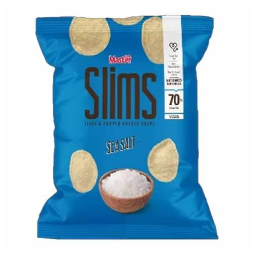 Master Slims Light & Popped Potato Chips Sea Salt 60 g