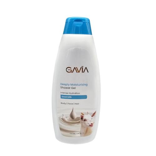 Gavia Deep Moisturising Intense Hydration Shower Gel Body, Face, Hair Goat Milk 750 ml