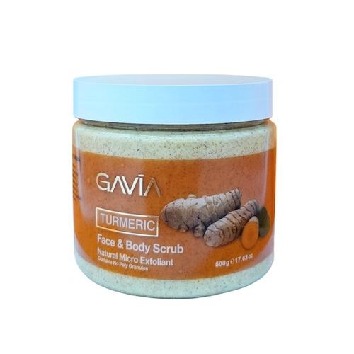Gavia Face & Body Scrub Natural Micro Exfoliant Turmeric 500 g