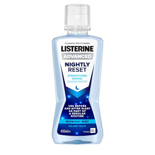 Listerine Mouth Wash Advanced Nightly Reset Midnight Mint 400 ml