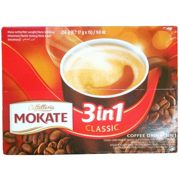 Mokate Caffetteria 3 In 1 Classic Coffee Drink Sachet 16 g x24