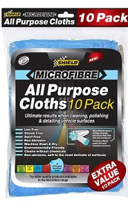 Shield Microfibre All-Purpose Cloths 300 x 400 mm x10