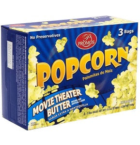 Promos Microwave Popcorn Movie Theater Butter 298 g 3 Bags