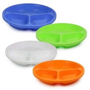 3 Compartment Disposable Plates Assorted x25 Supermart.ng
