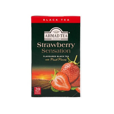Ahmad Tea Strawberry Sensation Flavoured Black Tea 40 g x20 Supermart.ng