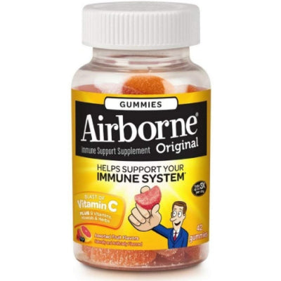 Airborne Original Assorted Fruit Flavours 42 Gummies Supermart.ng
