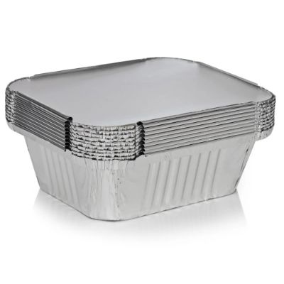 Aluminium Food Container With Cover - Small x10 Supermart.ng