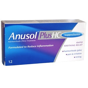 Anusol Plus HC 12 Suppositories Supermart.ng
