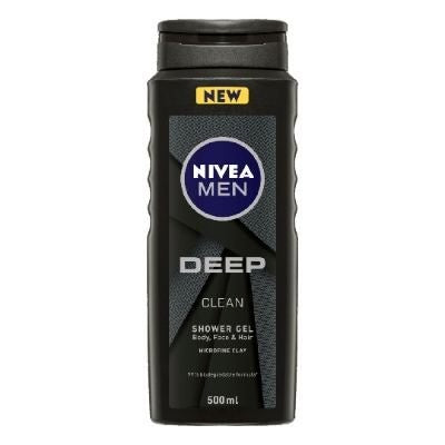 Nivea Shower Gel Deep Clean Microfine Clay 500 ml