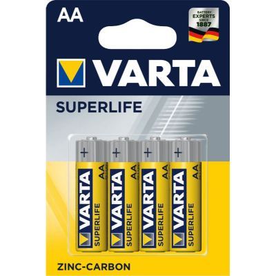 Varta Superlife Zinc-Carbon AA Batteries R6 x4