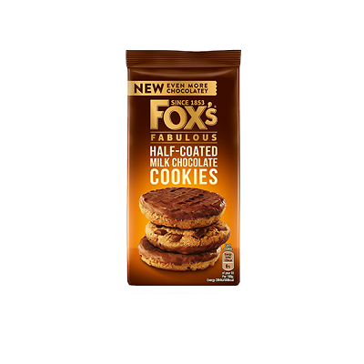 Fox's Fabulous Half-Coated Milk Chocolate Cookies 176 g