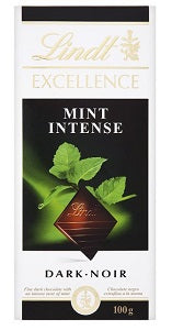 Lindt Excellence Dark Chocolate Mint Intense 100 g