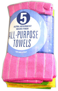 Mircofibre All Purpose Towels x5
