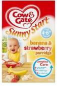 Cow & Gate Banana & Strawberry Porridge 4-6 Months+ 125 g