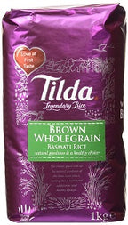 Tilda Brown Whole Grain Basmati Rice 1 kg