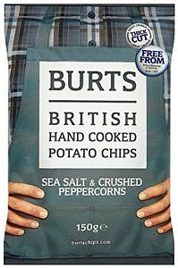 Burts Potato Chips Sea Salt & Crushed Peppercorns 150 g