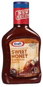 Kraft Sweet Honey Barbecue Sauce Slow Simmered 510 g