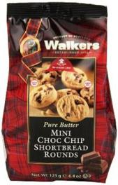 Walkers Pure Butter Mini Choc Chip Shortbread Rounds 125 g