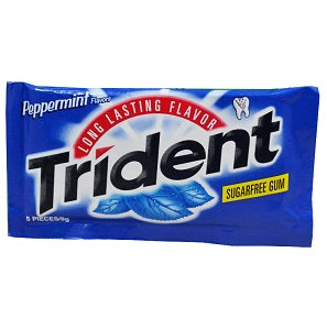 Trident Sugar Free Chewing Gum Peppermint Flavour 8 g x5