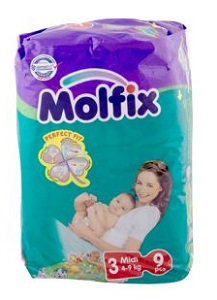 Molfix Size 3 4-9 kg x9