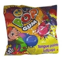 OK Pop Lollipop Gum Tongue Painter With Gum 285 g x25