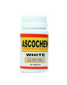 Ascochew White Vitamin C 100 Tablets