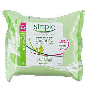 Simple Kind To Skin Cleansing Facial Wipes x25