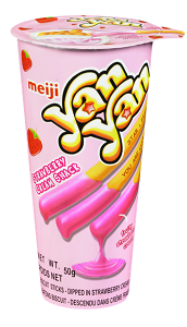Meiji Yan Yan Biscuit Snack Dipped in Strawberry Cream 50 g