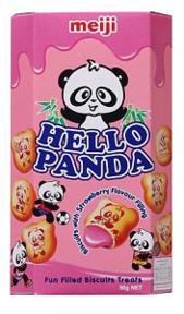 Meiji Hello Panda Biscuits With Strawberry Flavour Filling 50 g