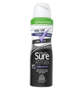 Sure Anti-Perspirant Deodorant Spray Crystal Invisible Diamond 125 ml